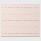 Handschrift Script Naam Elegant Eenvoudig Cadeaupapier (Vlak)