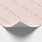 Handschrift Script Naam Elegant Eenvoudig Cadeaupapier (Hoek)