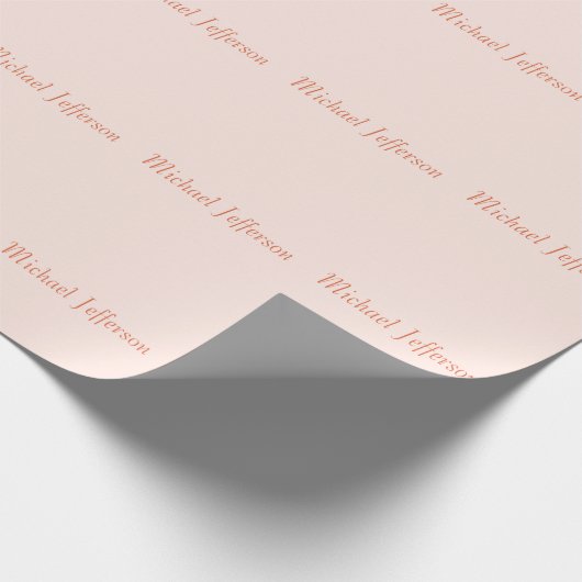 Handschrift Script Naam Elegant Eenvoudig Cadeaupapier (Hoek)