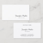 Handschrift Script naam Elegant Minimalist Modern Visitekaartje (Voorkant / Achterkant)