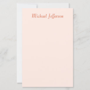 Handschrift Script Naam Elegant Plain Paper Sheet