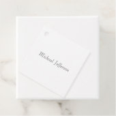 Handschrift Script Naam Elegant Plain Simple Bedankjes Labels (In situ)