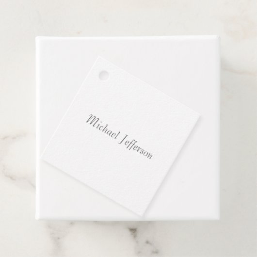 Handschrift Script Naam Elegant Plain Simple Bedankjes Labels (In situ)