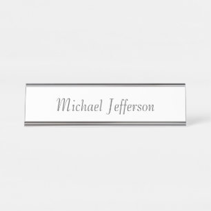 Handschrift Script Naam Elegant Plain Simple Bureau Naambordje