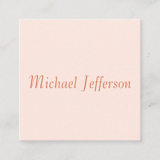 Handschrift Script Naam Elegant Plain Simple Informatiekaartje (Voorkant)