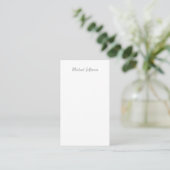 Handschrift Script Naam Elegant Plain Simple Informatiekaartje (Staand voorkant)