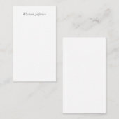 Handschrift Script Naam Elegant Plain Simple Informatiekaartje (Voorkant / Achterkant)