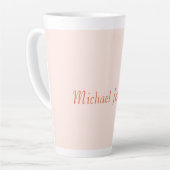 Handschrift Script Naam Elegant Plain Simple Latte Mok (Linkerhoek)