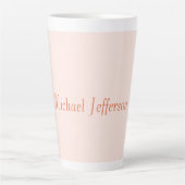 Handschrift Script Naam Elegant Plain Simple Latte Mok (Voorkant)
