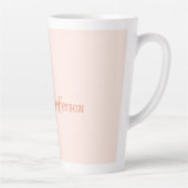 Handschrift Script Naam Elegant Plain Simple Latte Mok (Rechts)