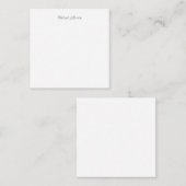 Handschrift Script Naam Elegant Plain Simple Notitiekaartje (Voorkant / Achterkant)