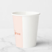 Handschrift Script Naam Elegant Plain Simple Papieren Bekers (Links)