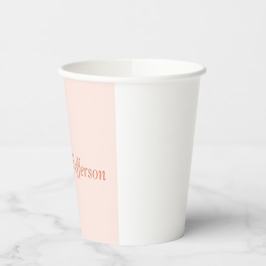 Handschrift Script Naam Elegant Plain Simple Papieren Bekers (Links)
