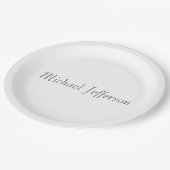 Handschrift Script Naam Elegant Plain Simple Papieren Bordje (Gekanteld)