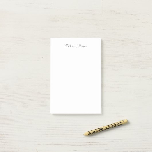 Handschrift Script Naam Elegant Plain Simple Post-it® Notes (Op bureau)