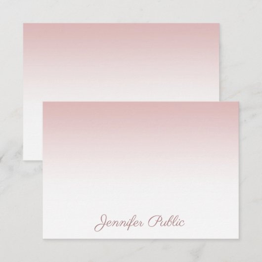 Handschrift Script Naam Roos Gouden Sjabloon (Voorkant / Achterkant)