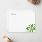 Handschrift Script Palm Leaves Sjabloon Floral (Voorkant / Achterkant in situ)