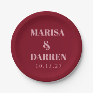 Handschrift Script Red Pink Custom Wedding Papieren Bordje