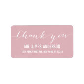 Handschrift Script Weddenschap Hartelijk dank Etiket (Voorkant)