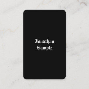 Handschrift Script zwart wit, klassieke retrolook Visitekaartje