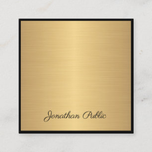 Handschrift Tekst Modern Glam Gold Elegant Luxe Vierkante Visitekaartje