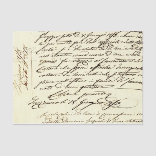 handschrift tissuepapier (Voorkant)