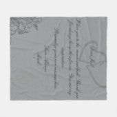 Handschrift typografie grijs Fleece Blanket Deken (Voorkant (Horizontaal))