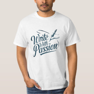 Handschrift vieren met kunst t-shirt