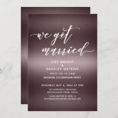 Handschrift We zijn getrouwd over Roos Gold Kaart (Voorkant / Achterkant)