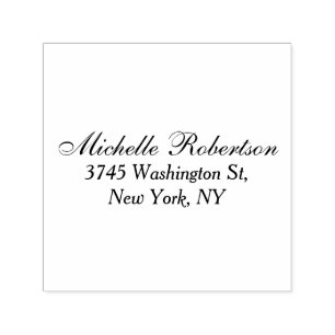 Handschrift zwart wit effen minimalistisch zelfinktende stempel