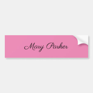 Handschriftafbeelding Eenvoudige roze professionel Bumpersticker