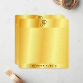 Handschriftafbeelding Sjabloon Gold Metallic look (Voorkant / Achterkant in situ)