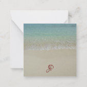 Handschriftafbeelding Sjabloon Zee Waves Sand (Achterkant)