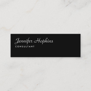 Handschriftafbeelding zwart, modern mini visitekaartje