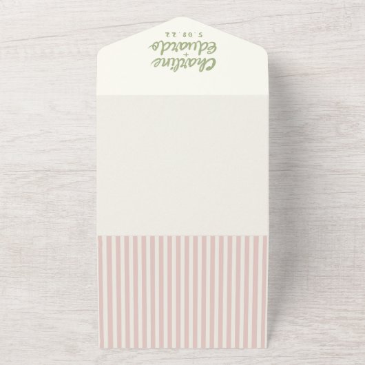 Handschriftafel Retro Weddenschap All In One Uitnodiging (Buitenkant)