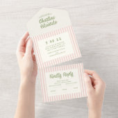 Handschriftafel Retro Weddenschap All In One Uitnodiging (Afscheurbaar)