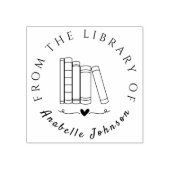  handschriftboeken uit de bibliotheek 	rubberstempel (Afrduk)