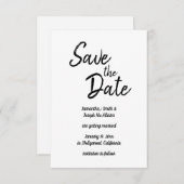 Handschriftelarker Stijllettertype zwart-wit Kaart (Voorkant / Achterkant)