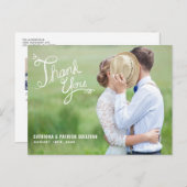 HANDSCHRIFTELIJKE SCRIPT | BEDANKT DANK U BRIEFKAA BRIEFKAART (Voorkant / Achterkant)