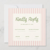 Handschriftherretro Wedding Rsvp Uitnodiging (Voorkant)