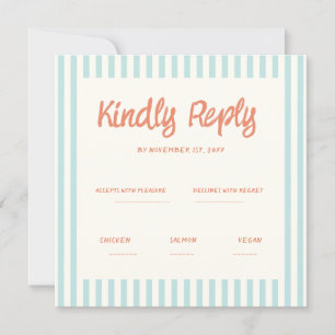 Handschriftherretro Wedding Rsvp Uitnodiging