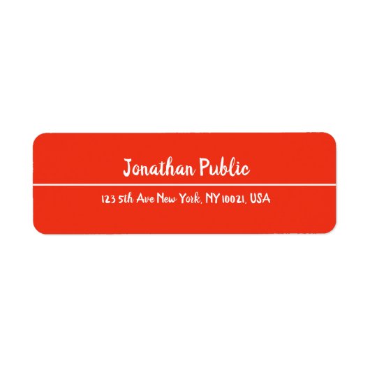 Handschriftrede Rood met kerstmis Sjabloon Retoura Etiket (Voorkant)