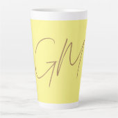 Handschriftweg Initialen Professional Modern Latte Mok (Voorkant)