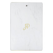 Handscript Gold Monogram Professional Cool Marble Mini Klembord (Achterkant)