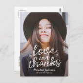 Handscript Happiness EDITABLE COLOR Bedankt Briefkaart (Voorkant / Achterkant)