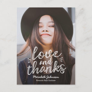 Handscript Happiness EDITABLE COLOR Bedankt Briefkaart