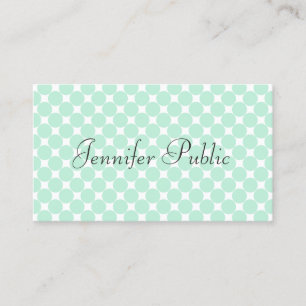HandScript Modern Elegant Mint Green-Sjabloon Visitekaartje