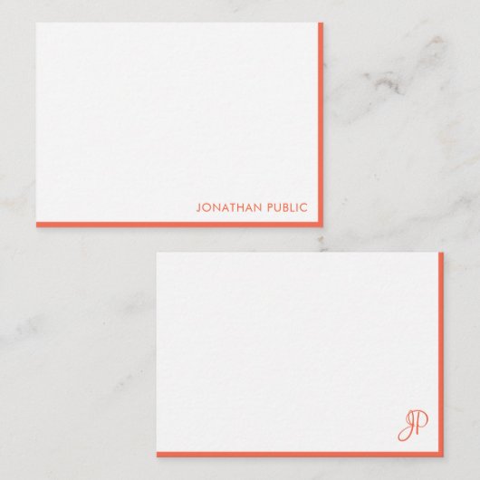 Handscriptmonogram handmatige eenvoudige Sjabloon (Voorkant / Achterkant)