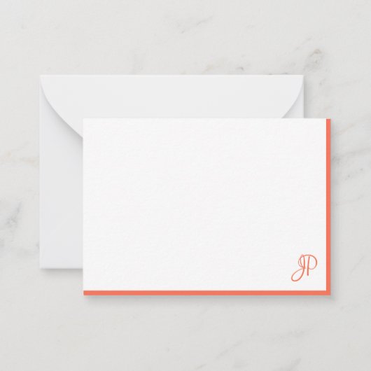 Handscriptmonogram handmatige eenvoudige Sjabloon (Achterkant)