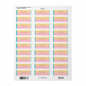  handscriptnaam kleurig retouradres etiket (Full Sheet)